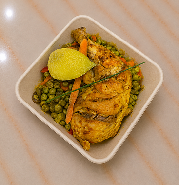 Cuisses de poulet aux petits pois