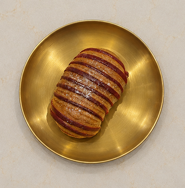 Pain au chocolat fourré  à la framboise