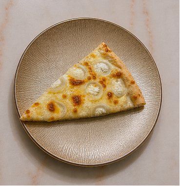 Part de pizza chèvre miel