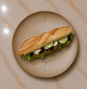 Sandwich crudités thon